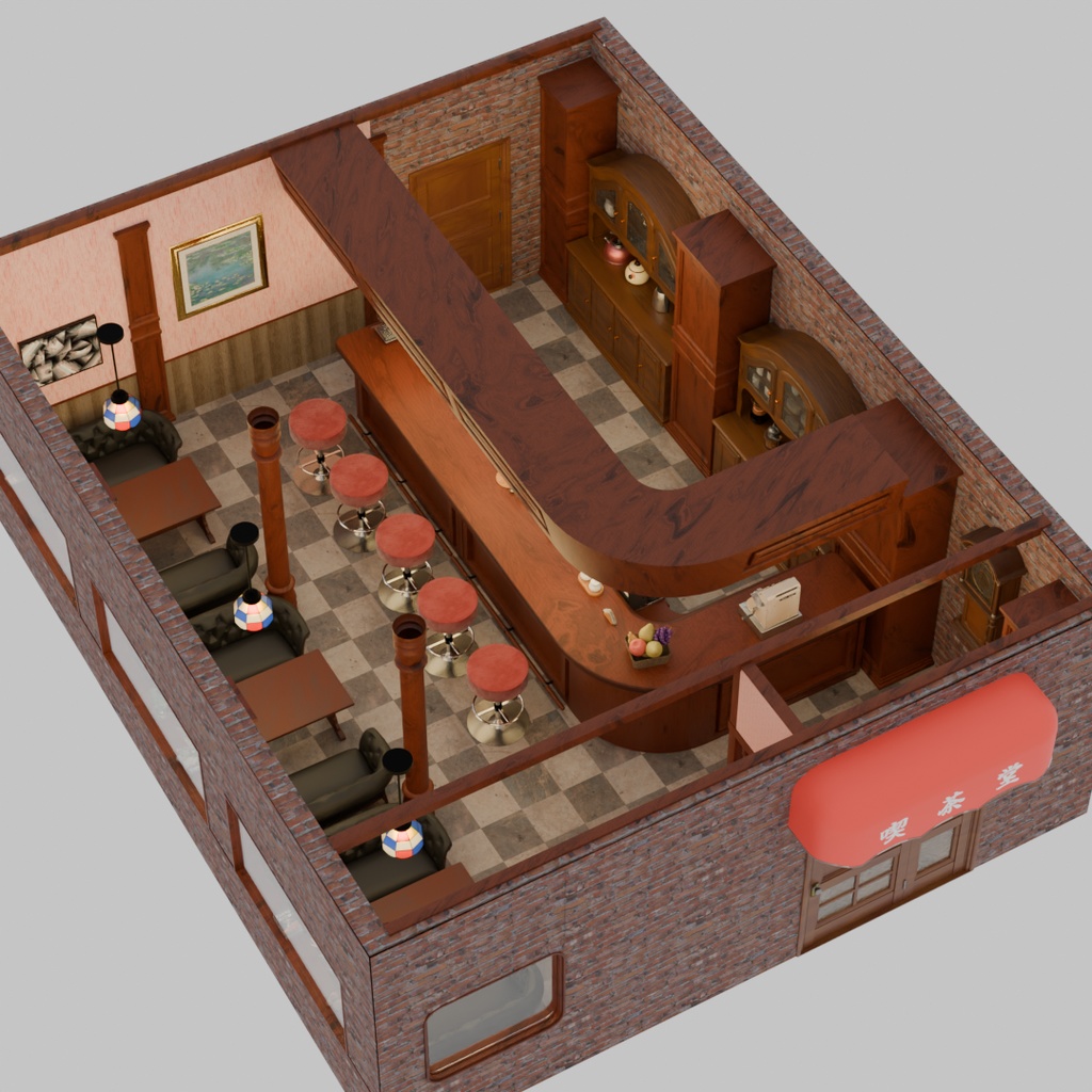 【Blender】 純喫茶 Traditional Japanese coffee shop