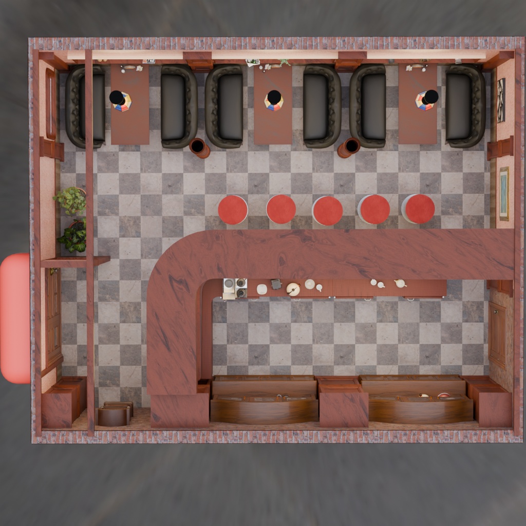 【Blender】 純喫茶 Traditional Japanese coffee shop