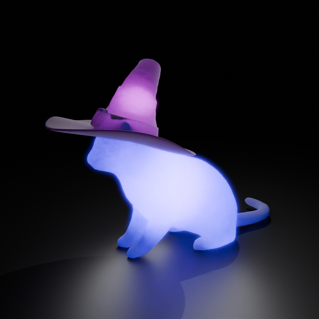 【Blender】 魔女帽子をかぶった猫の間接照明 Indirect lighting for a cat wearing a witch's hat