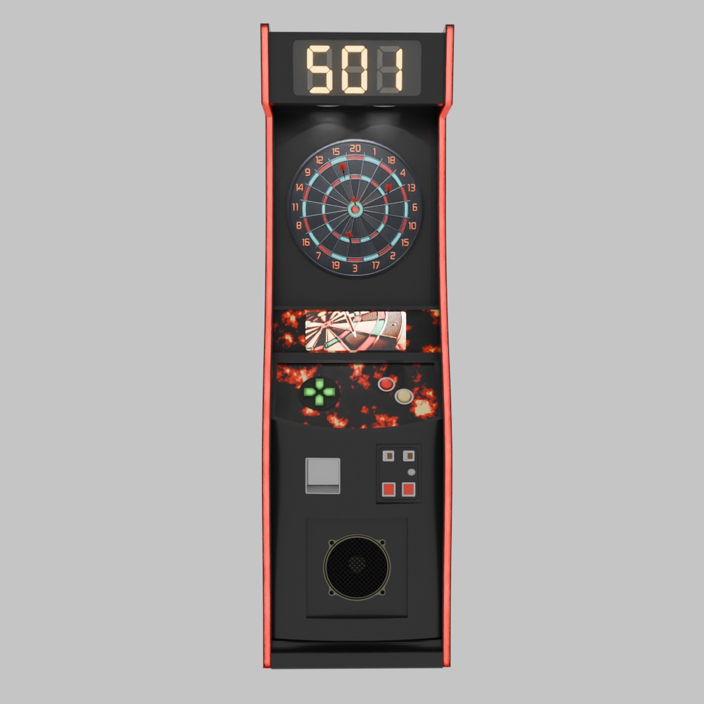 【Blender】 ダーツマシン Darts machine