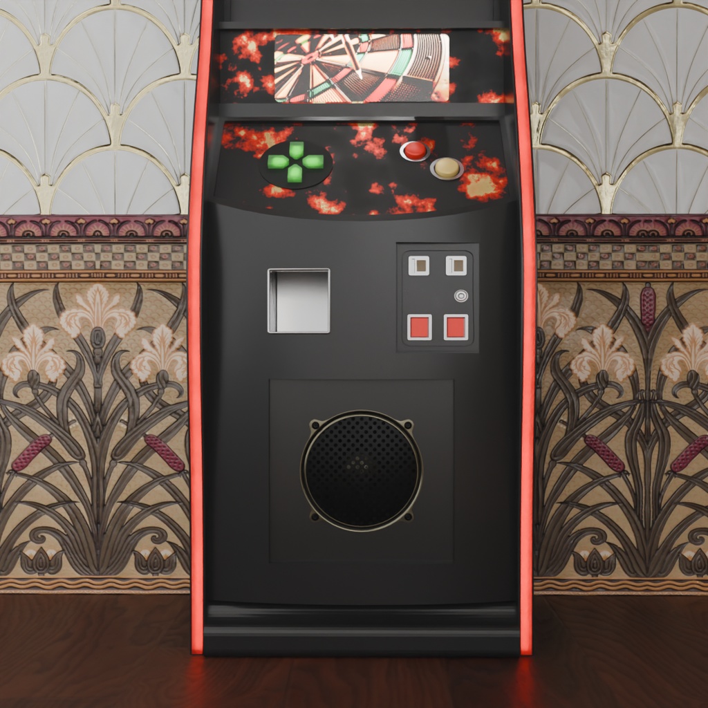 【Blender】 ダーツマシン Darts machine