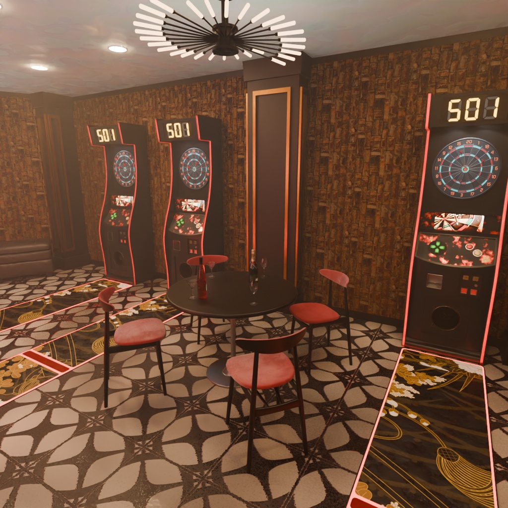 【Blender】 ダーツバー Darts bar