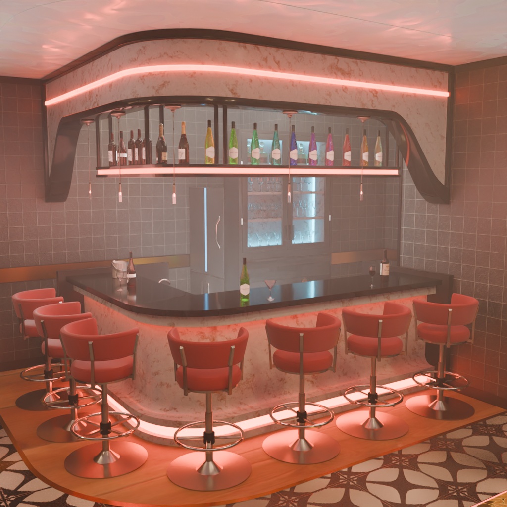 【Blender】 ダーツバー Darts bar