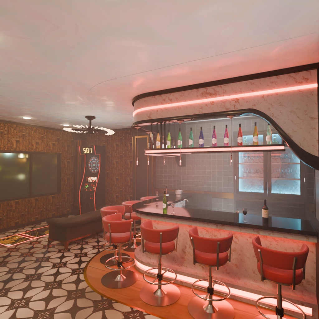 【Blender】 ダーツバー Darts bar