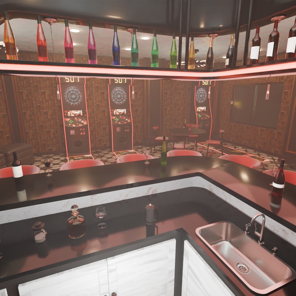 【Blender】 ダーツバー Darts bar