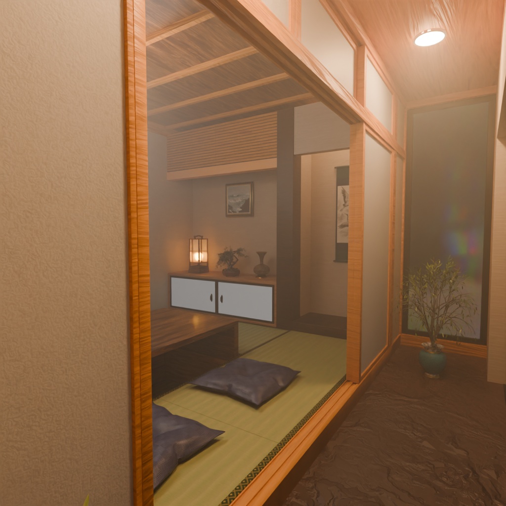 【Blender】 和の間+こたつ Japanese Serenity Room + kotatsu