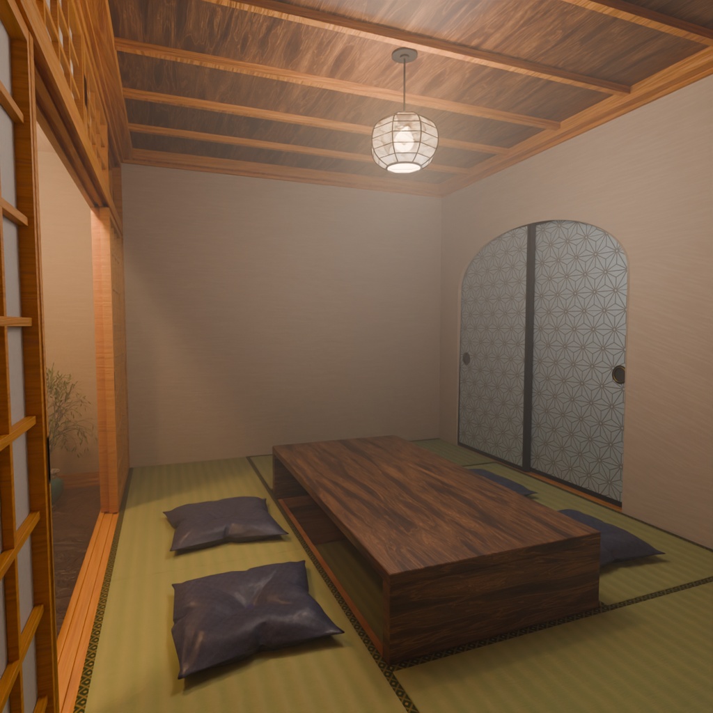 【Blender】 和の間+こたつ Japanese Serenity Room + kotatsu
