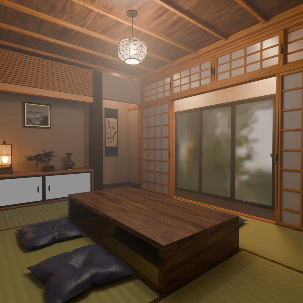 【Blender】 和の間 Japanese Serenity Room