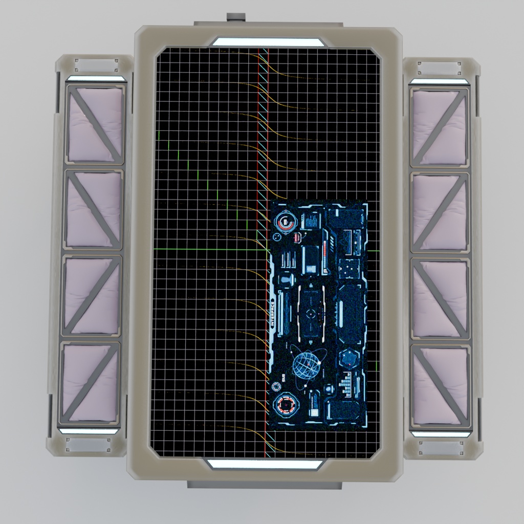 【Blender】 SFのテーブルと長椅子