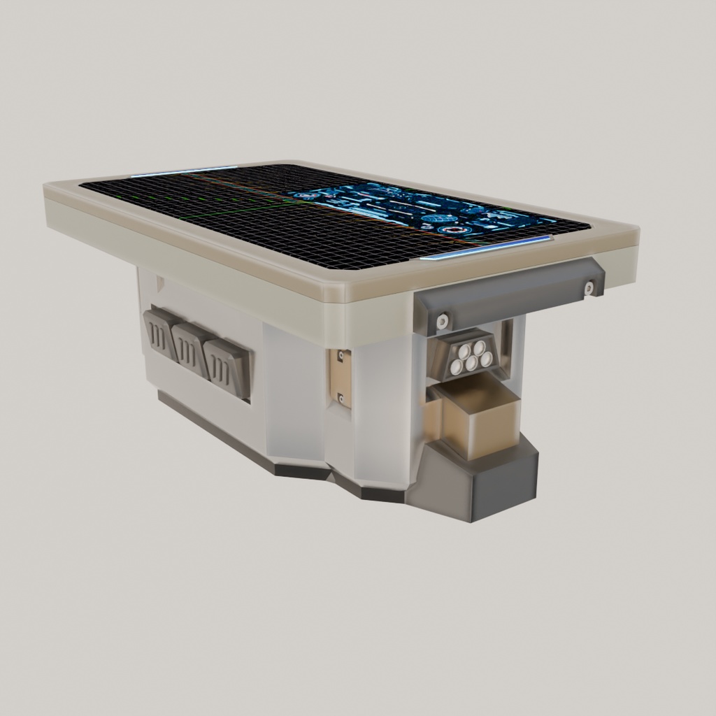 【Blender】 SFのテーブルと長椅子