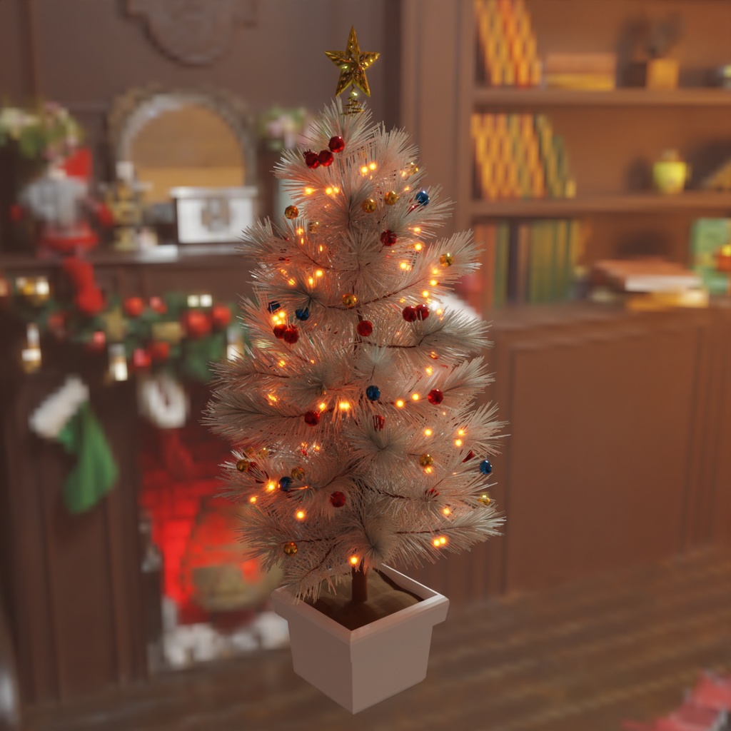 【Blender】 スノーホワイト クリスマスツリー Snow White Christmas Tree