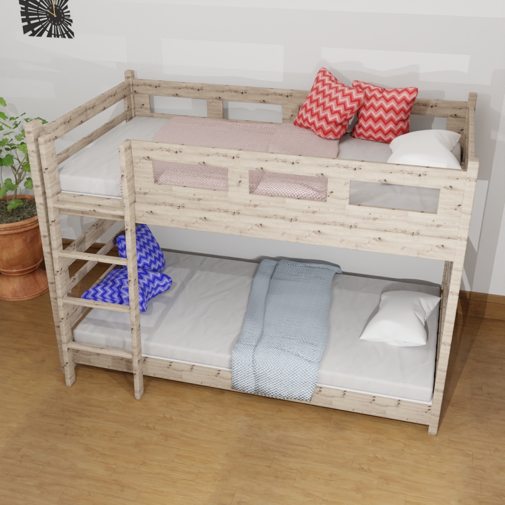 【Blender】 2段ベッド Bunk bed