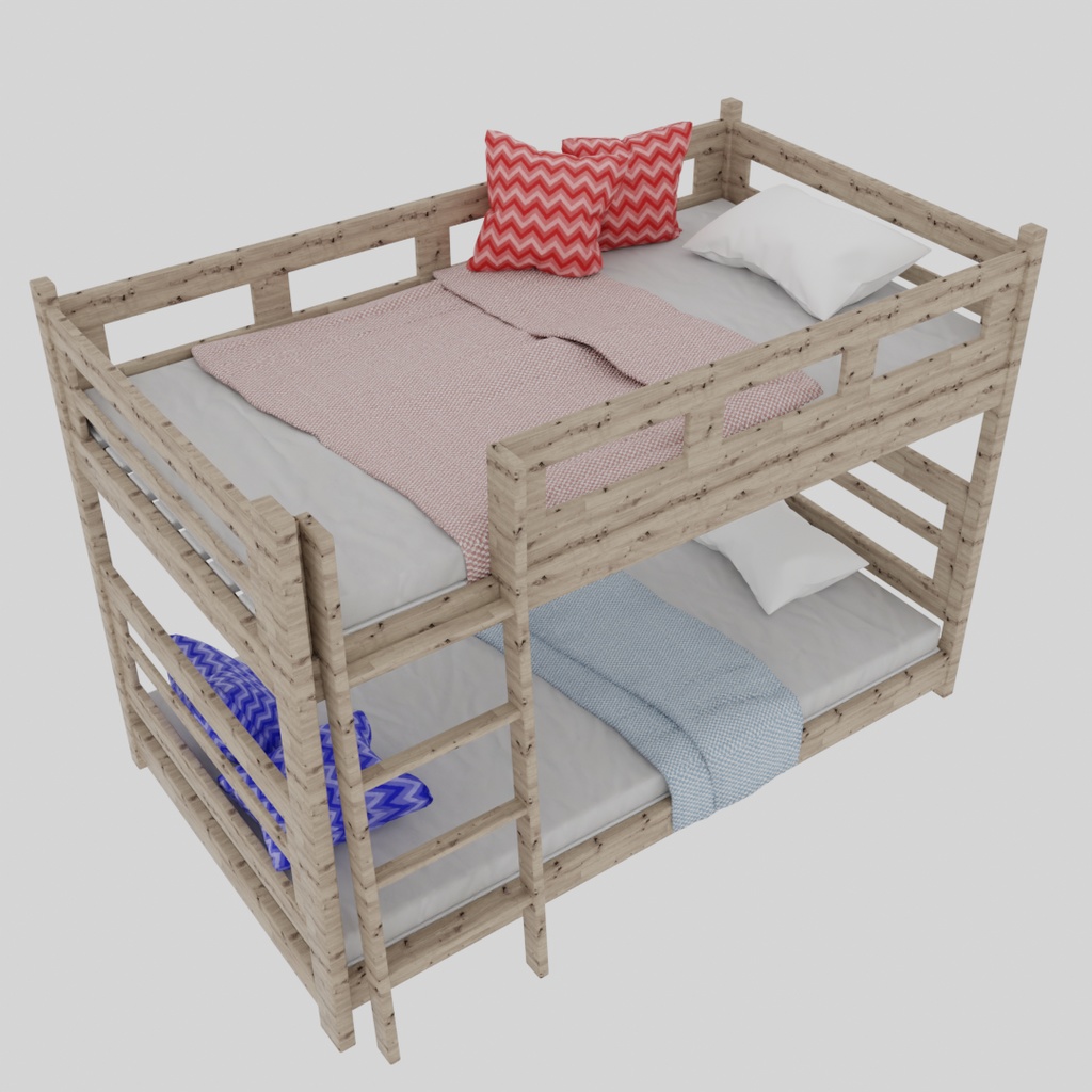 【Blender】 2段ベッド Bunk bed
