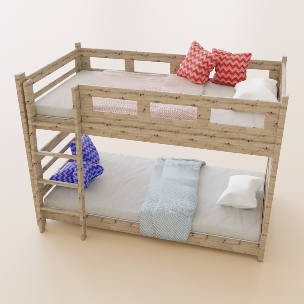 【Blender】 2段ベッド Bunk bed