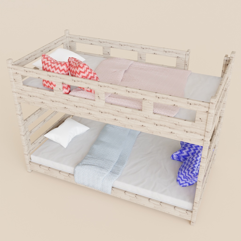 【Blender】 2段ベッド Bunk bed