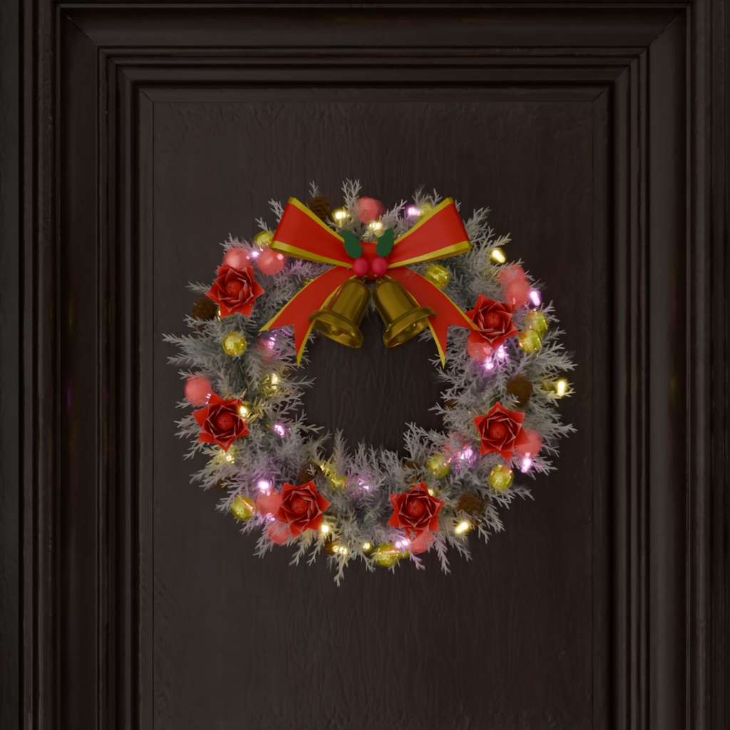 【Blender】 スノーホワイトクリスマスリース Snow White Christmas Wreath