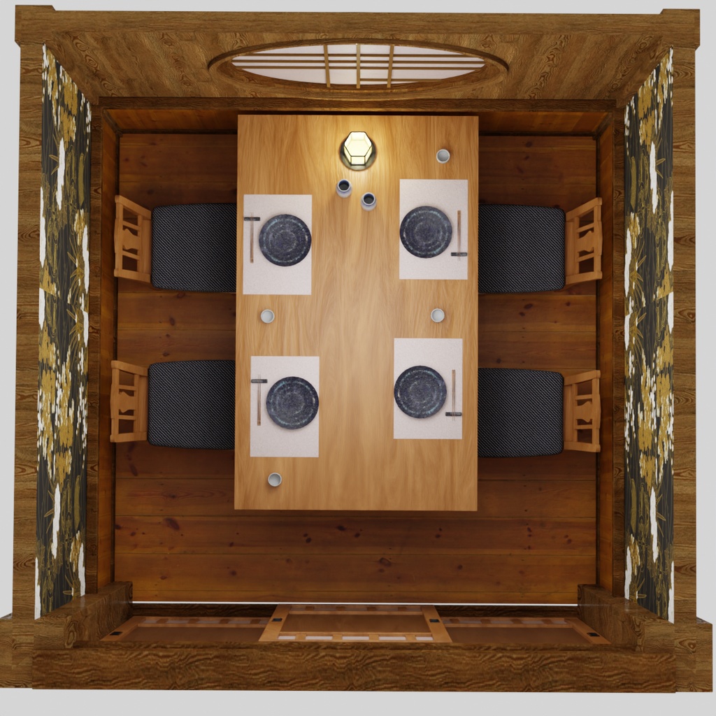 【Blender】 居酒屋の個室 Private room at an izakaya