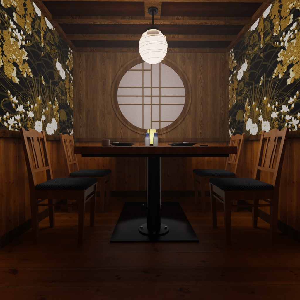 【Blender】 居酒屋の個室 Private room at an izakaya