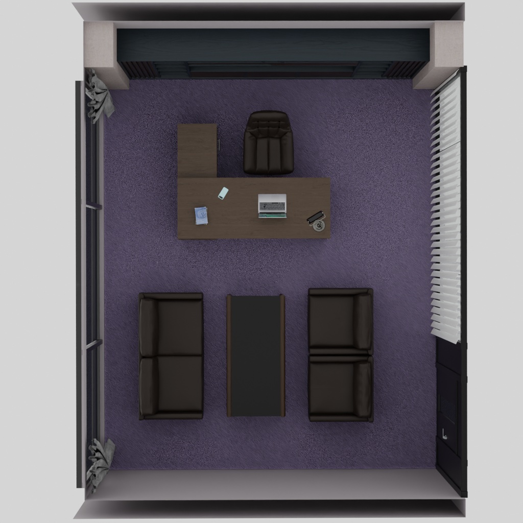 【Blender】 社長室 President's Office