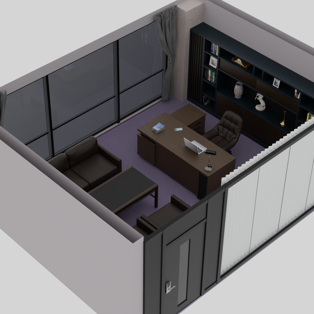 【Blender】 社長室 President's Office