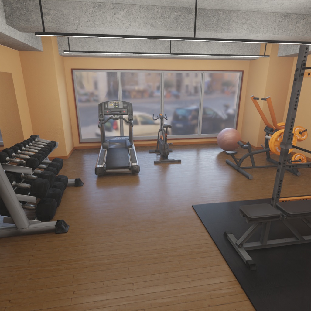 【Blender】 パーソナルジムの部屋 Personal Gym Room