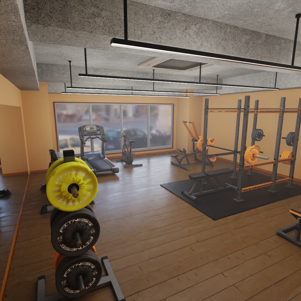 【Blender】 パーソナルジムの部屋 Personal Gym Room
