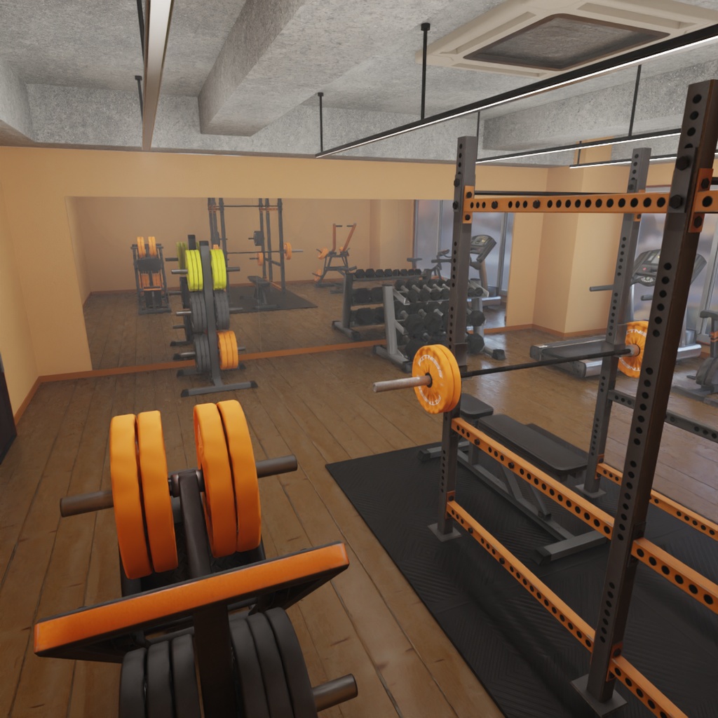 【Blender】 パーソナルジムの部屋 Personal Gym Room
