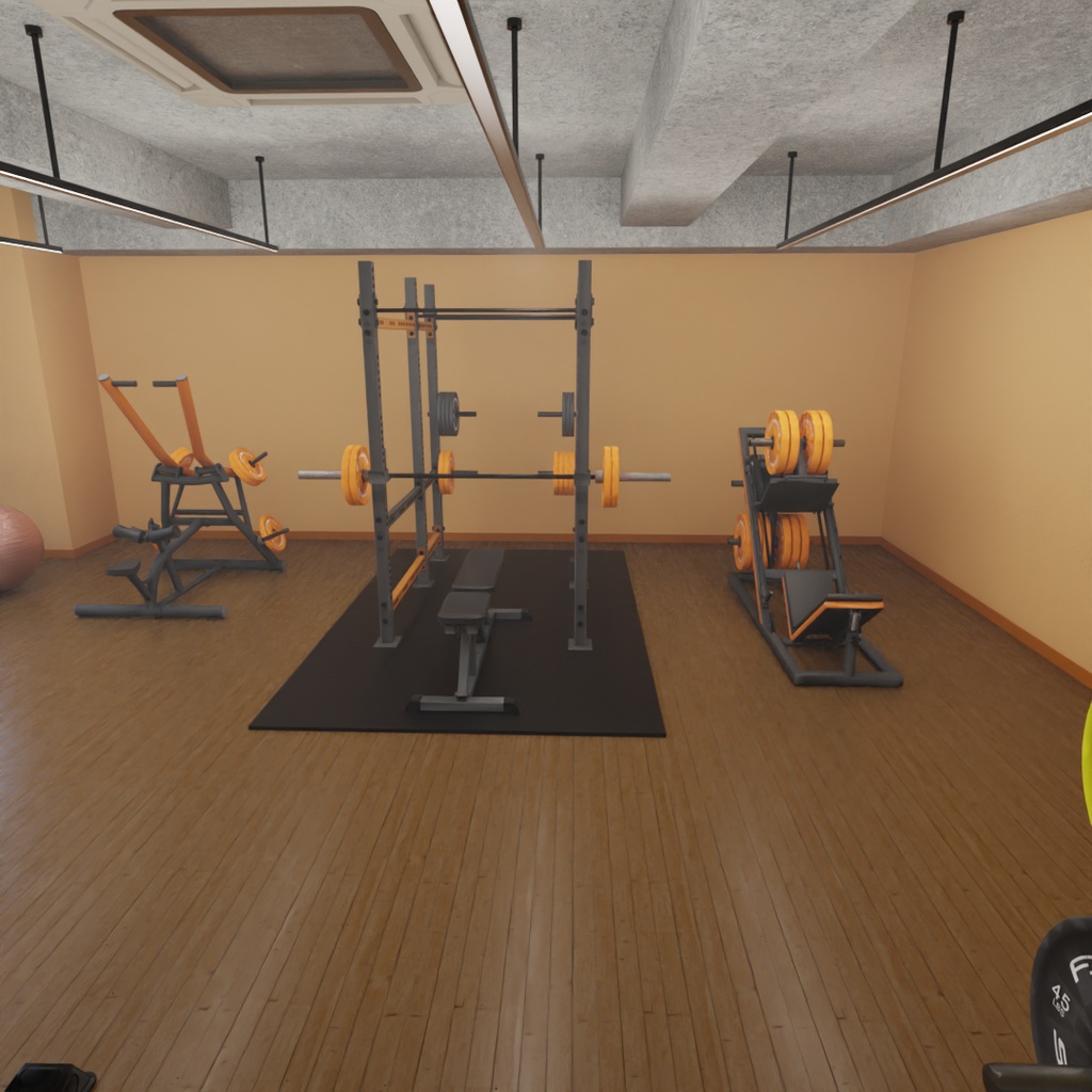 【Blender】 パーソナルジムの部屋 Personal Gym Room