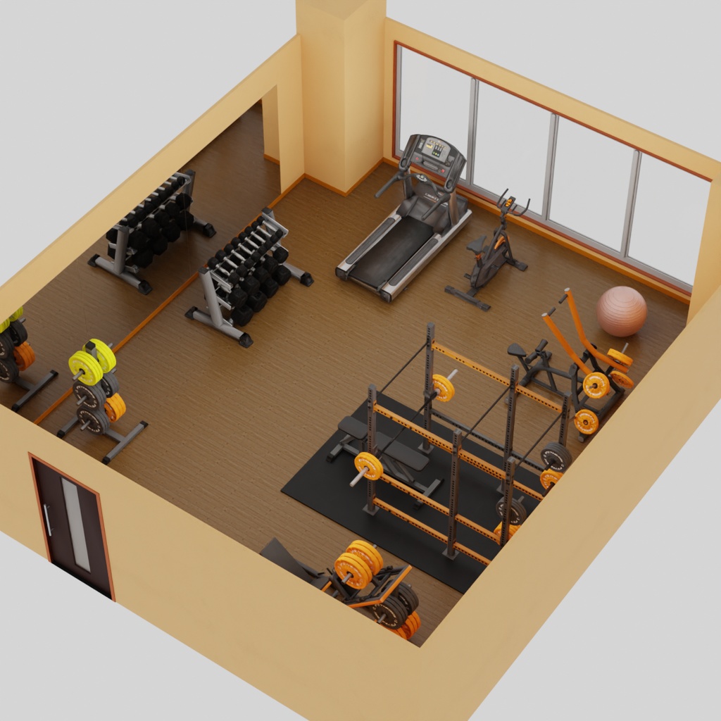 【Blender】 パーソナルジムの部屋 Personal Gym Room