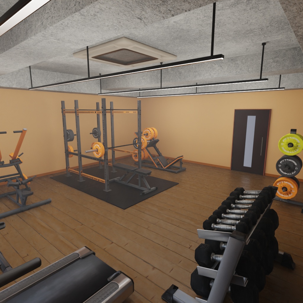 【Blender】 パーソナルジムの部屋 Personal Gym Room