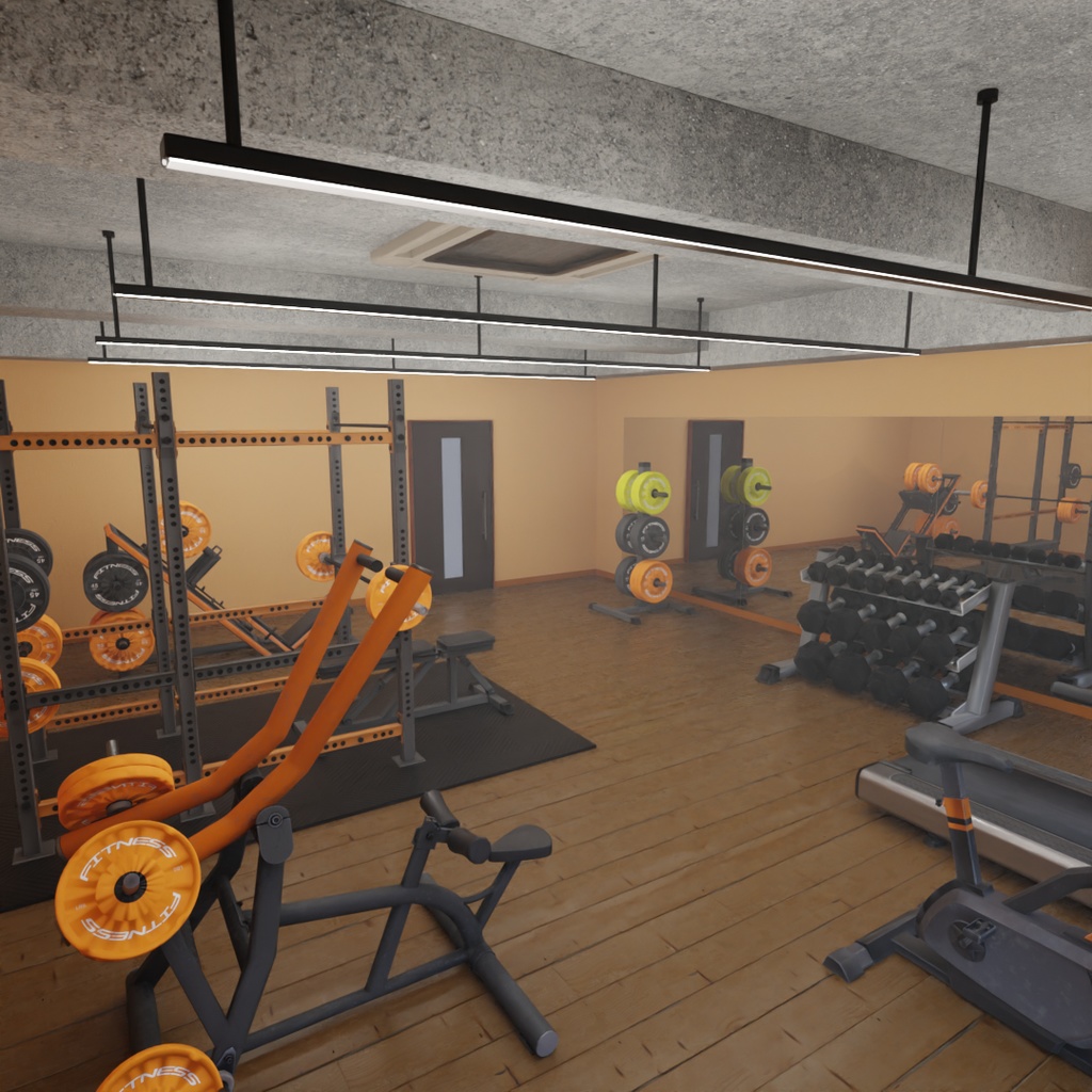 【Blender】 パーソナルジムの部屋 Personal Gym Room
