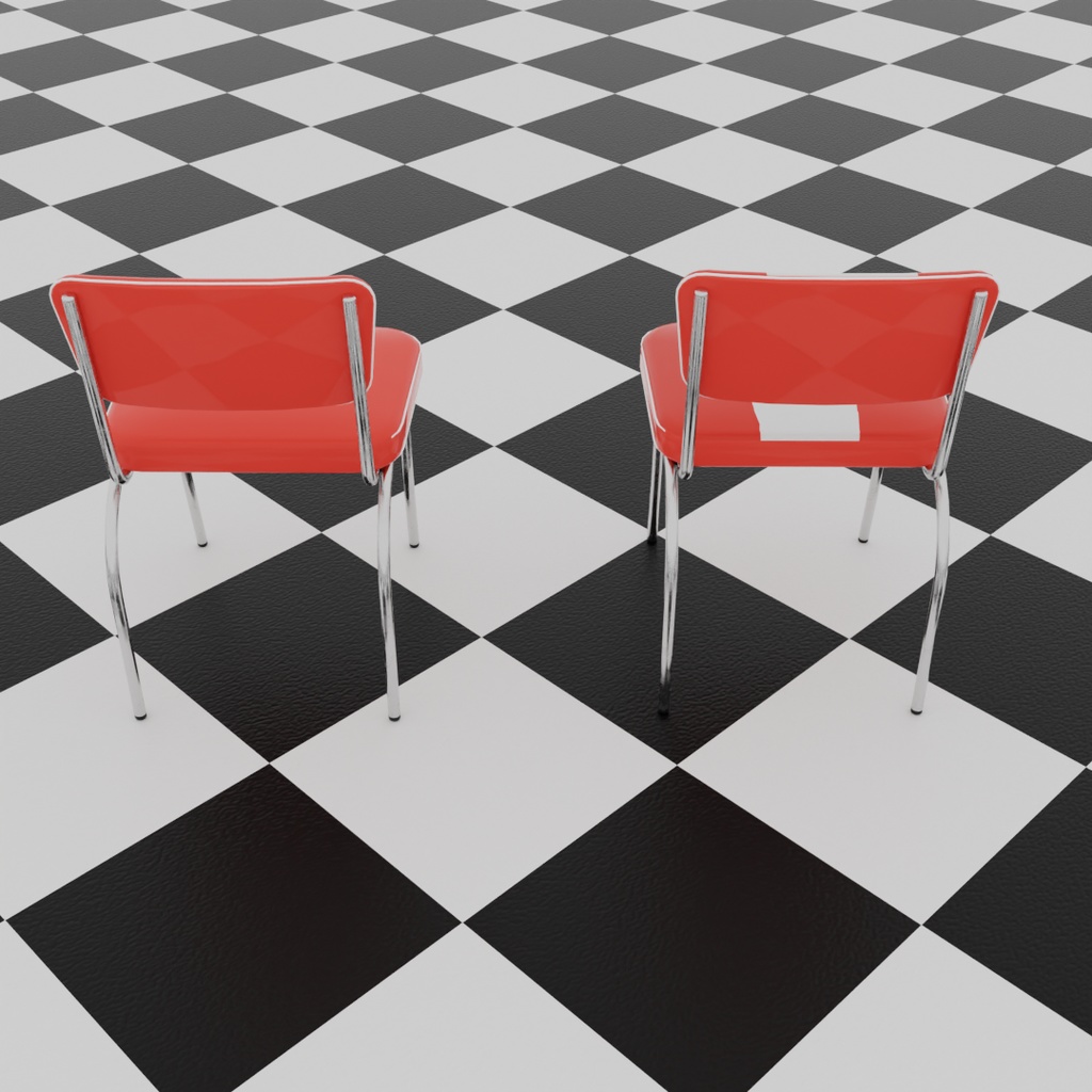【Blender】 アメリカンダイナーの家具セット American Diner Furniture Set