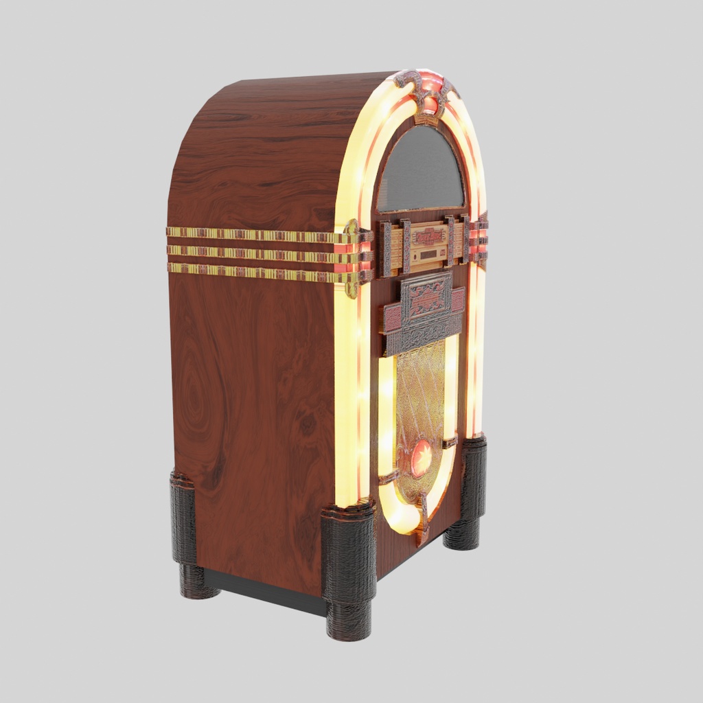 【Blender】 クラシックなジュークボックス Classic jukebox