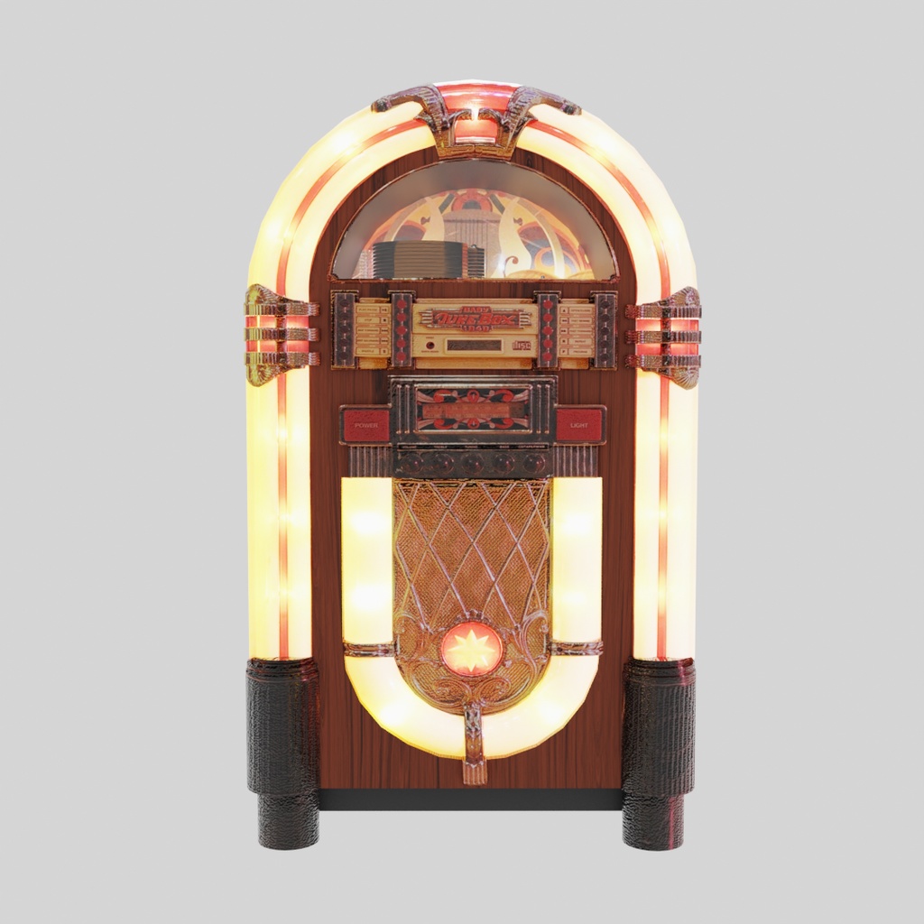 【Blender】 クラシックなジュークボックス Classic jukebox