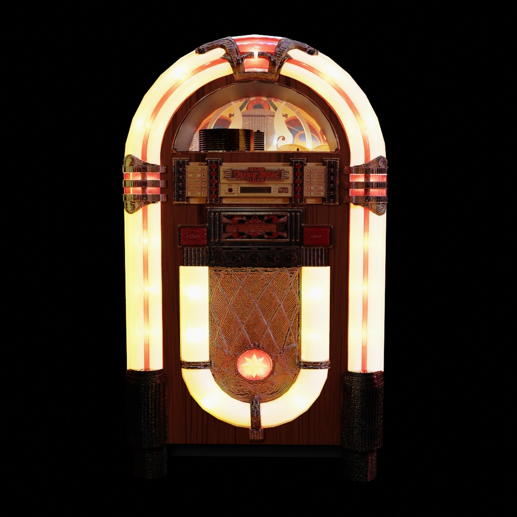 【Blender】 クラシックなジュークボックス Classic jukebox