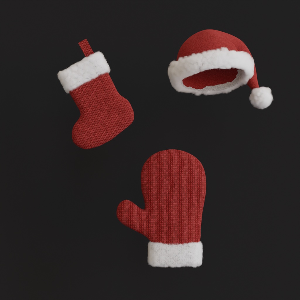 【Blender】 クリスマスアセット Christmas Assets