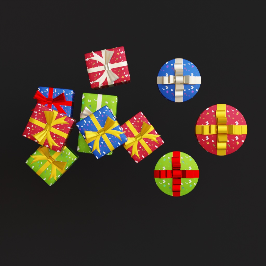 【Blender】 クリスマスアセット Christmas Assets