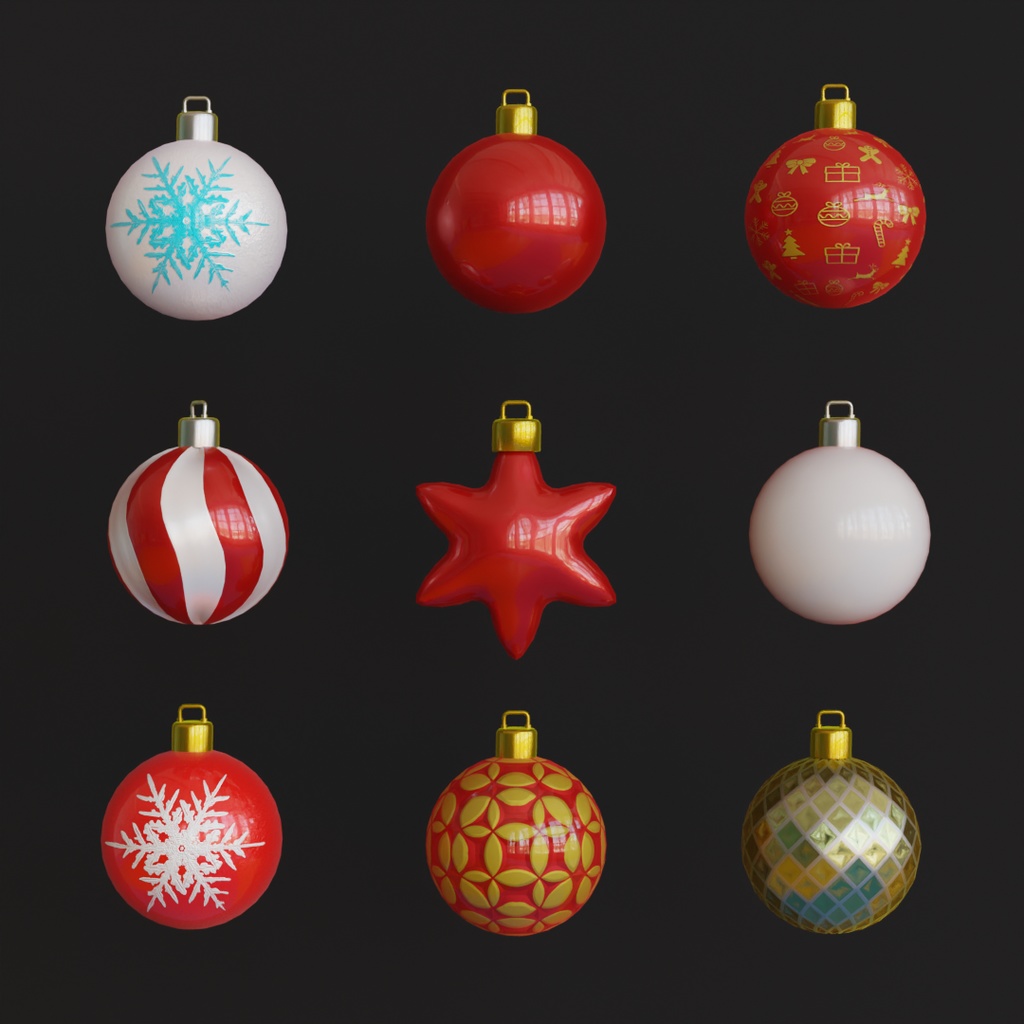 【Blender】 クリスマスアセット Christmas Assets