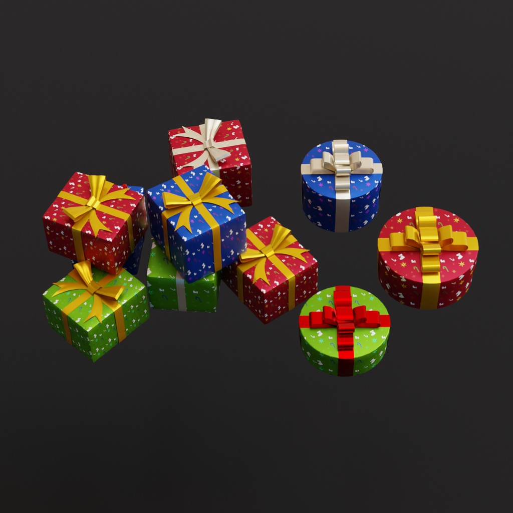 【Blender】 クリスマスアセット Christmas Assets