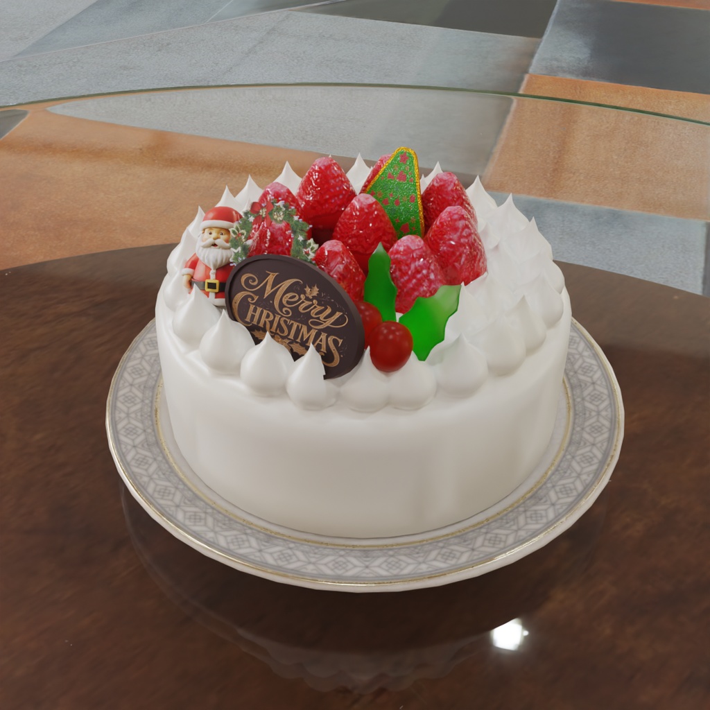 【Blender】 クリスマスの食べ物セット Christmas Food Set