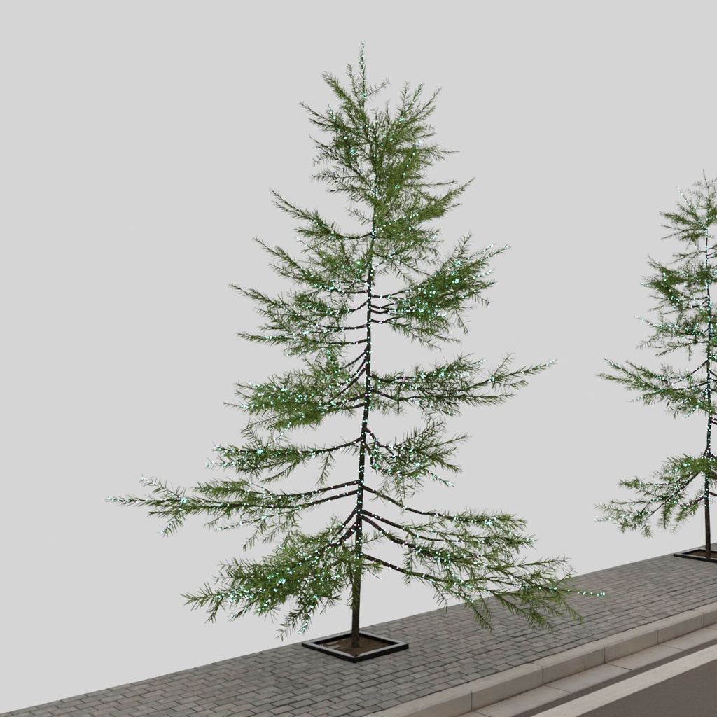 【Blender】 モミの木のイルミネーション Fir Tree Illumination