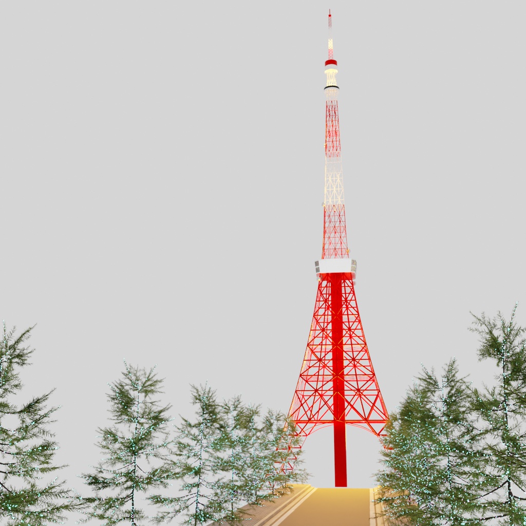 【Blender】 モミの木のイルミネーション Fir Tree Illumination