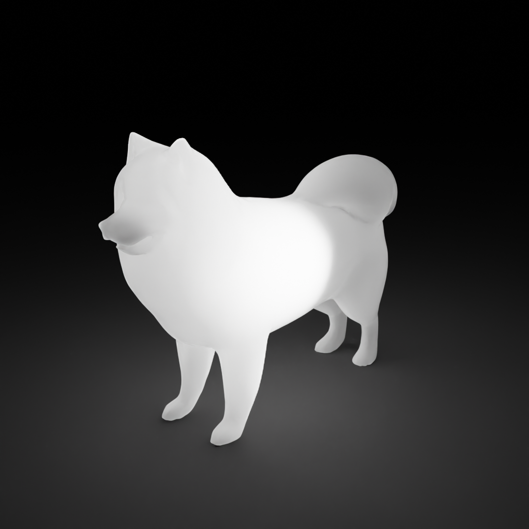【Blender】 サモエドの間接照明　Indirect Lighting for Samoyed
