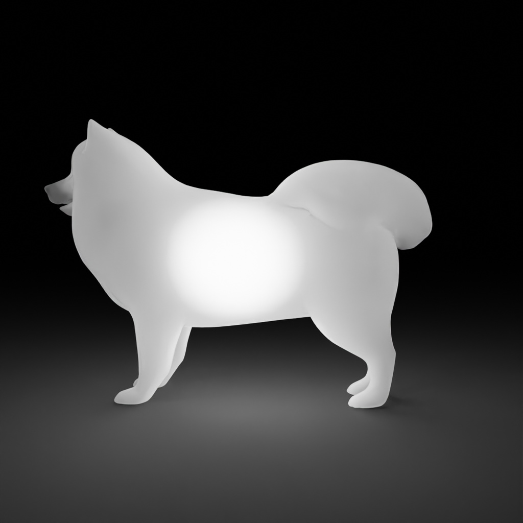 【Blender】 サモエドの間接照明 Indirect Lighting for Samoyed