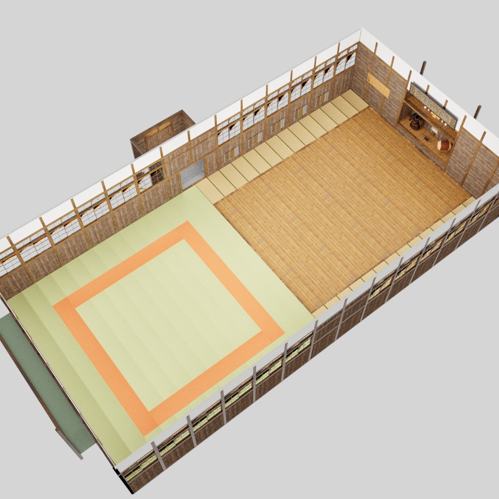 【Blender】 武道場 Dojo