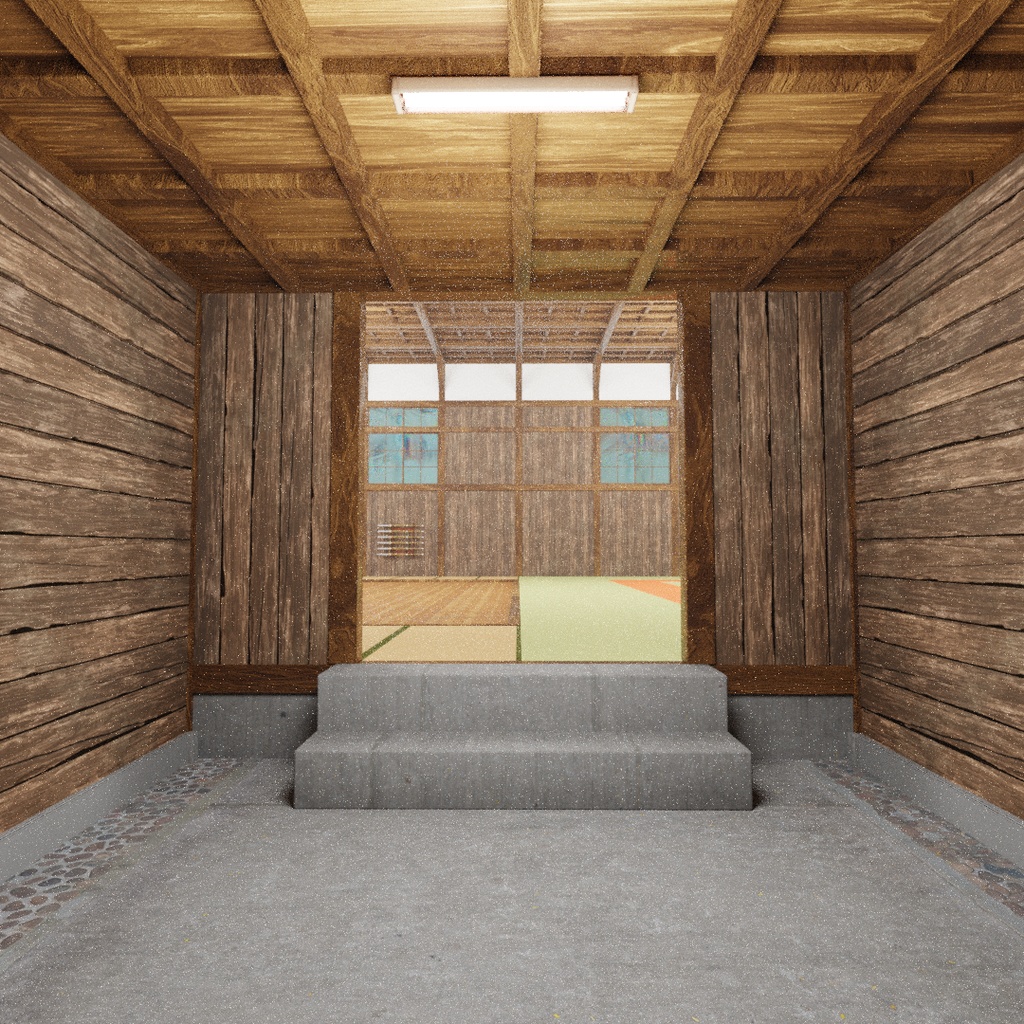 【Blender】 武道場 Dojo