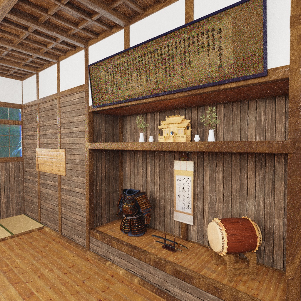 【Blender】 武道場 Dojo