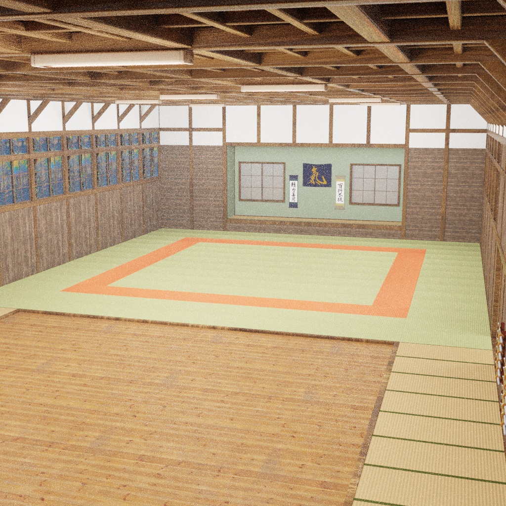 【Blender】 武道場 Dojo