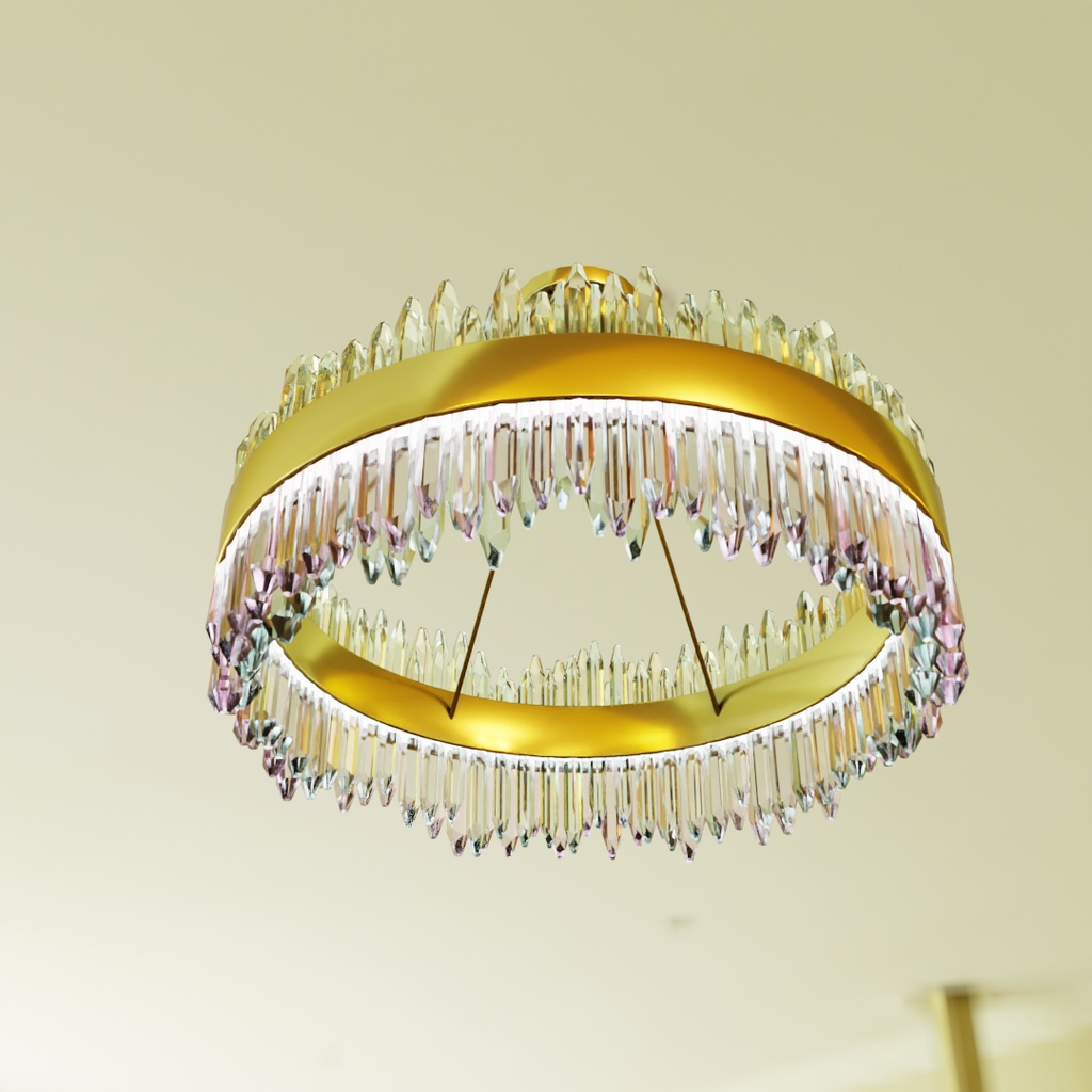 【Blender】 ラウンドシャンデリア　Round Chandelier