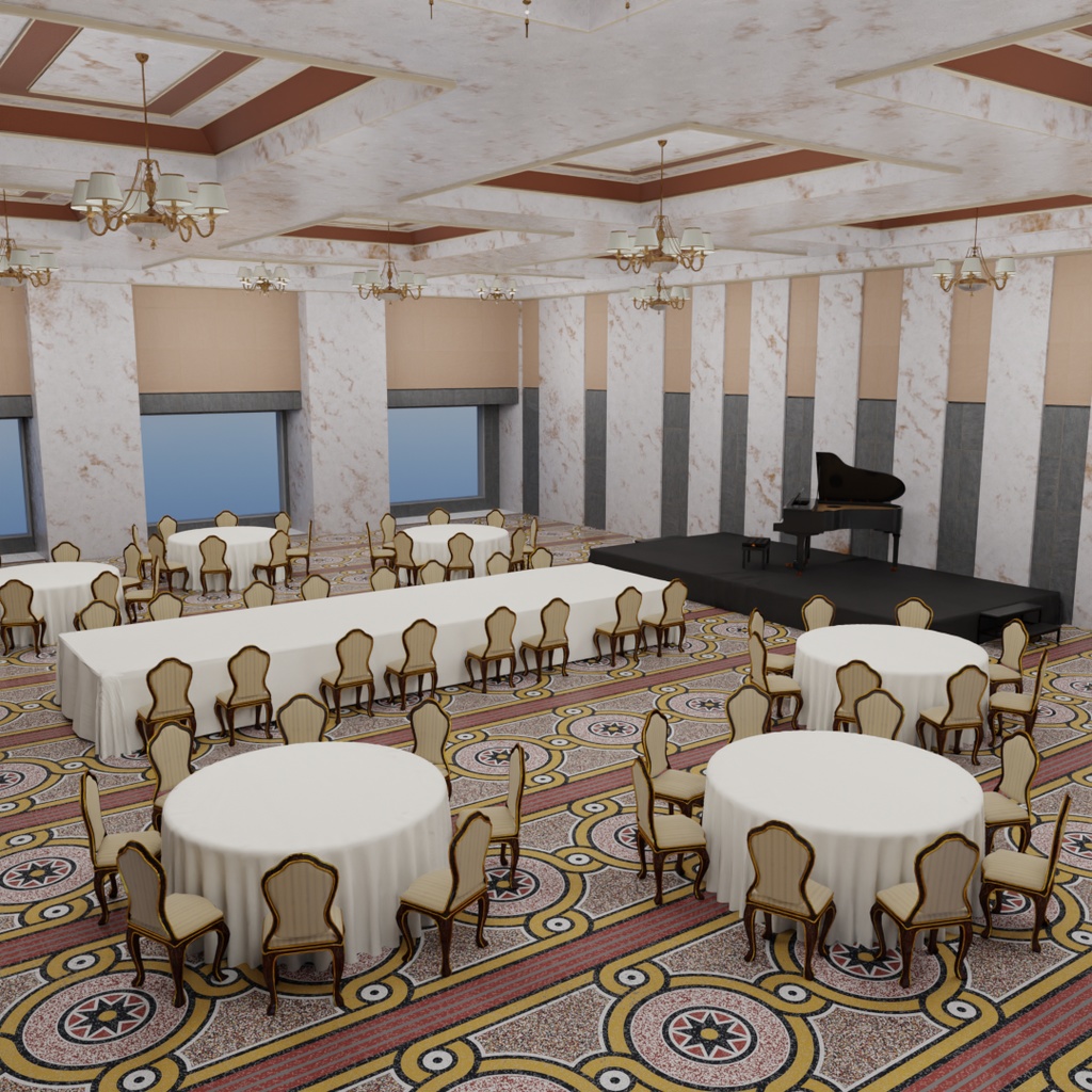 【Blender】 ボールルーム Ballroom